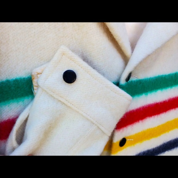 Vtg ORIG HUDSON BAY Wool 4 Pt BLKT COAT JACKET 60s - Picture 6 of 12